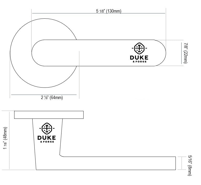 Matte Black Dummy Door Lever - IronClad Series