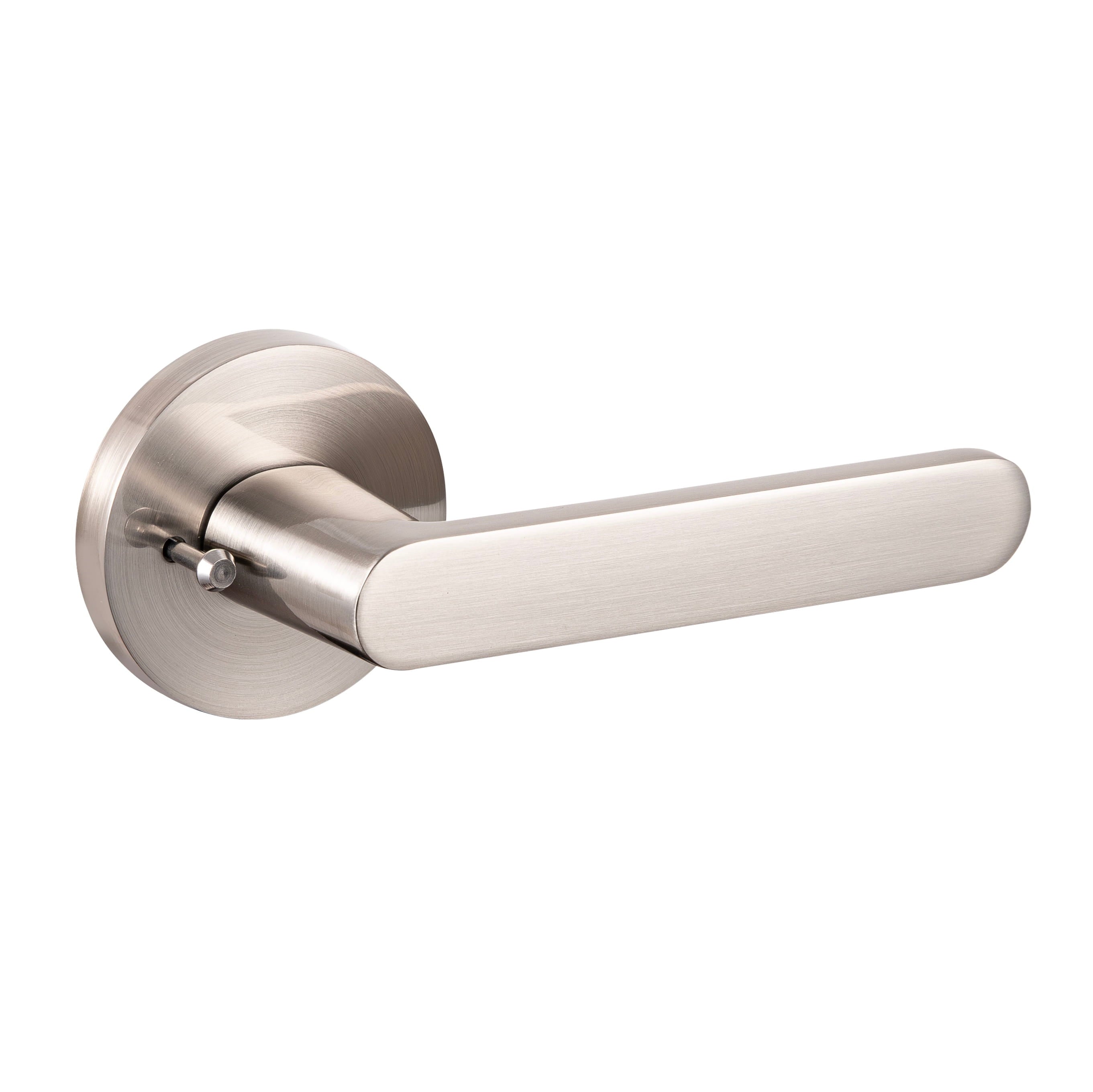 Satin Nickel Privacy Door Lever - IronClad Series – Duke & Forge