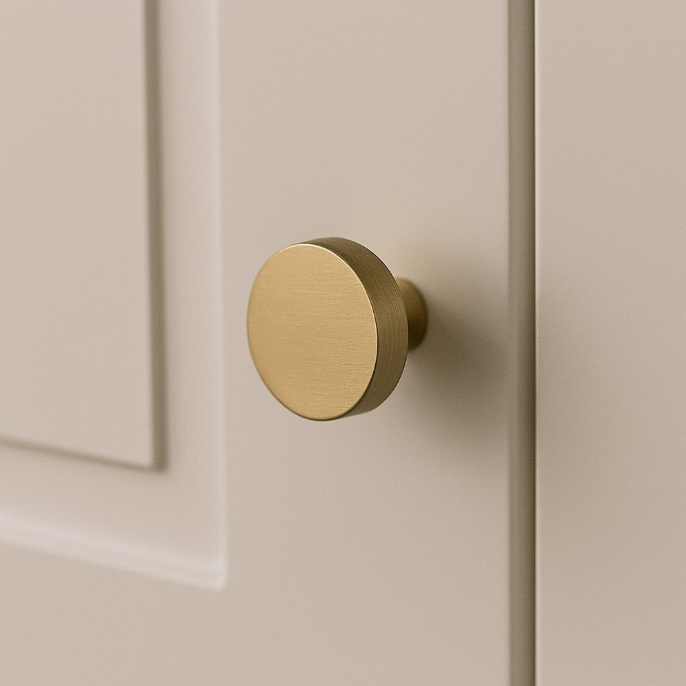 Cupboard Pull Brushed Brass 1.38" / 35mm
