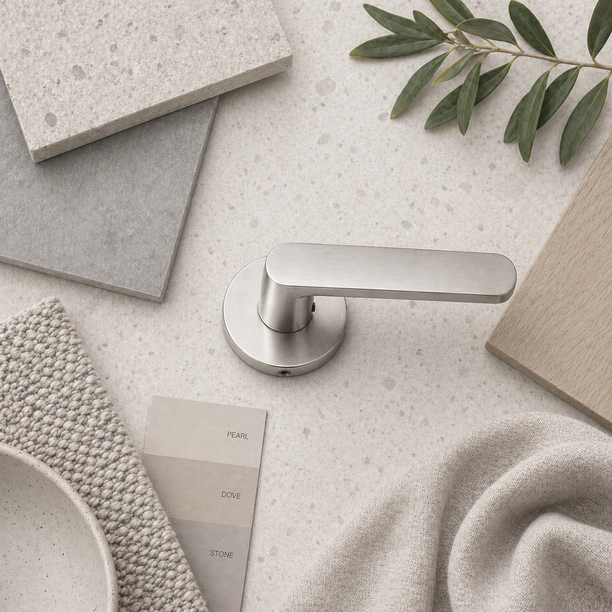 Satin Nickel Passage Door Lever - IronClad Series