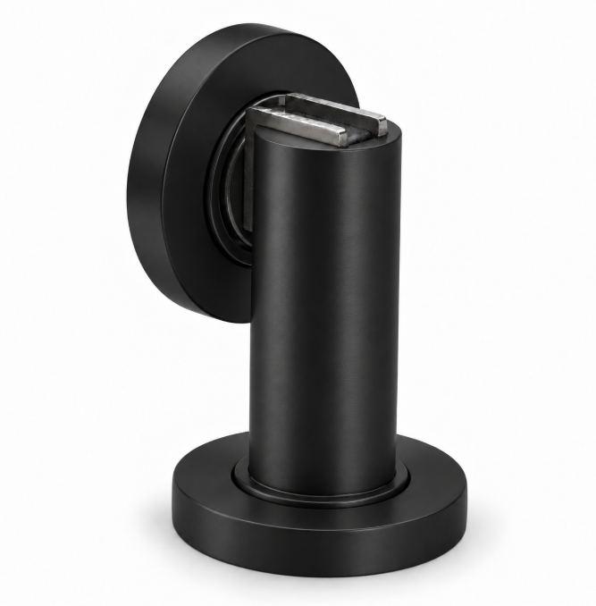 Magnetic Door Stop Matte Black- Floor or Wall Mount