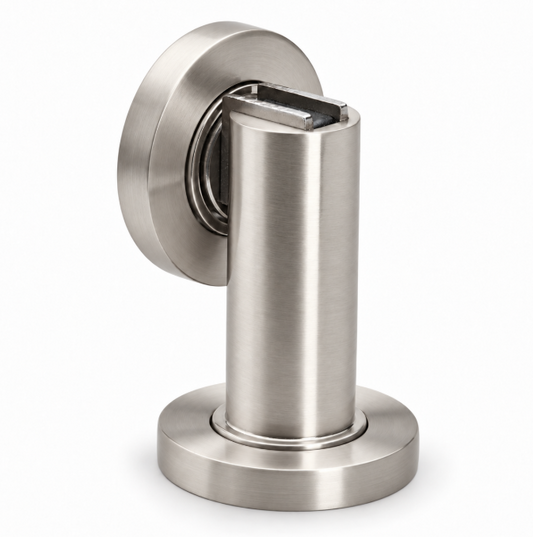 Magnetic Door Stop Satin Nickel- Floor or Wall Mount
