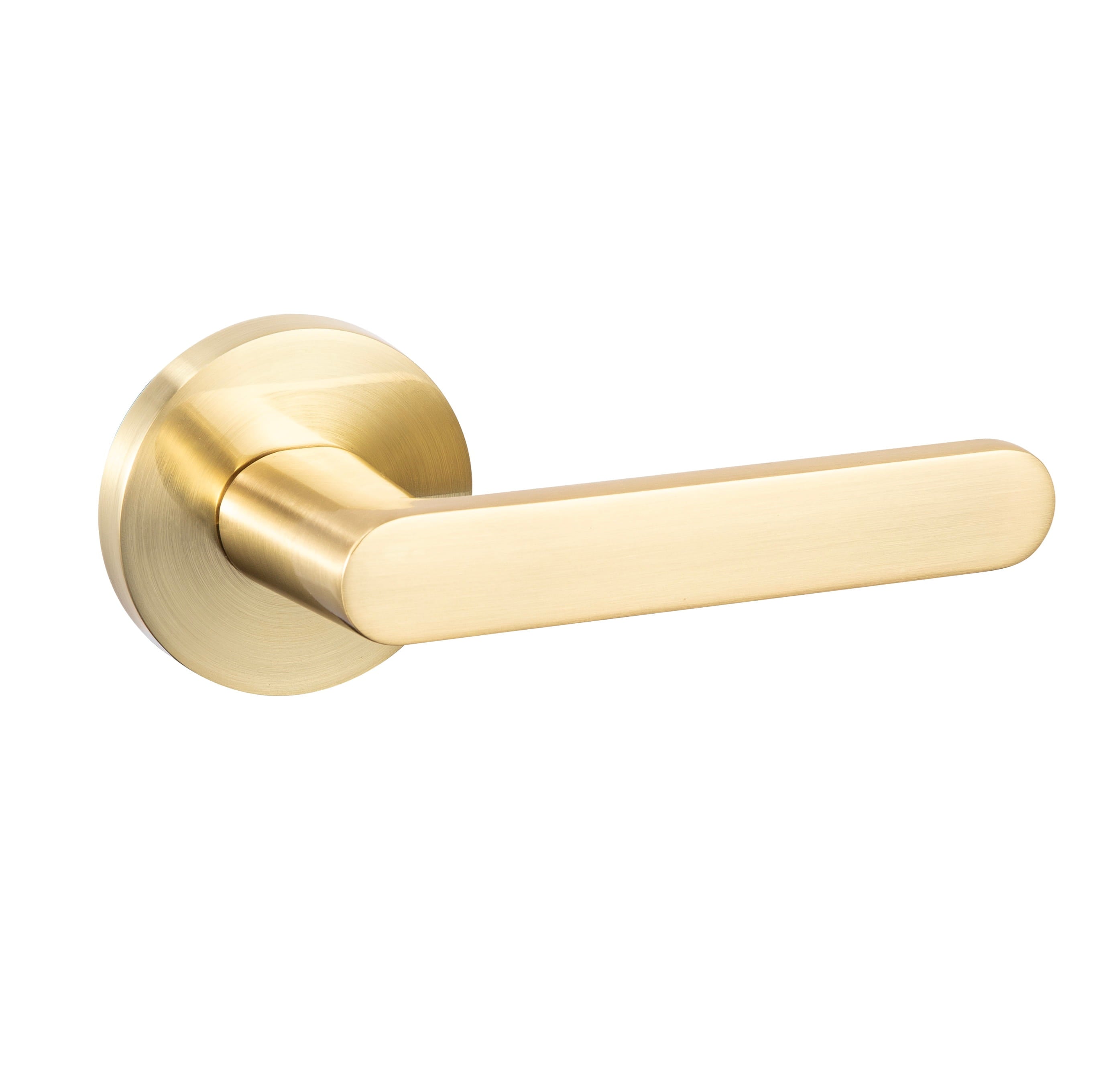 Brushed Brass Passage Door Lever - IronClad Series – Duke & Forge