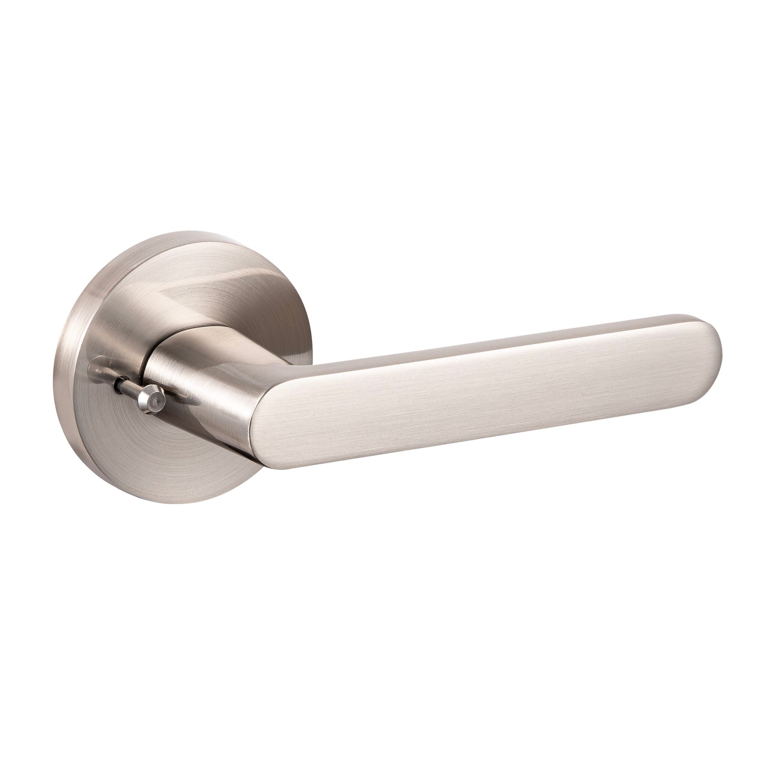 【Nico05】 Satin Nickel Privacy Door Lever - IronClad Series – Duke & Forge