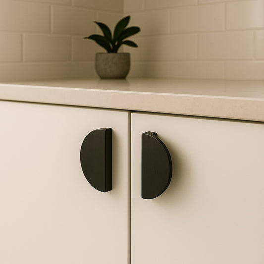 Cupboard Pull Half Moon Matte Black