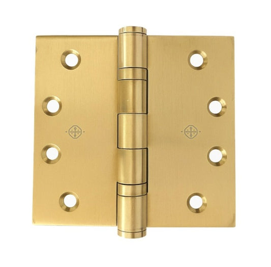 Door Hinge 4 x 4 inch Brushed Brass