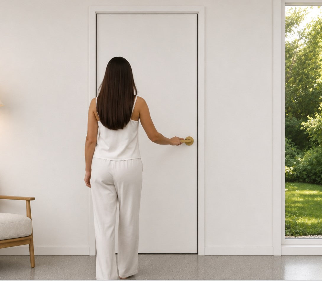 Brushed Brass Passage Door Lever - IronClad Series