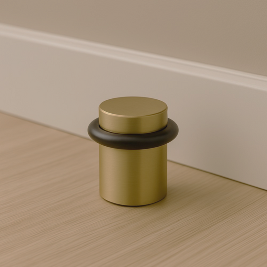 Mushroom Door Stop Brushed Brass