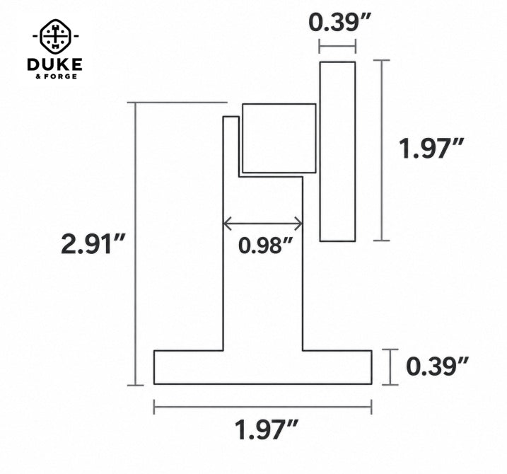 Magnetic Door Stop Matte Black- Floor or Wall Mount